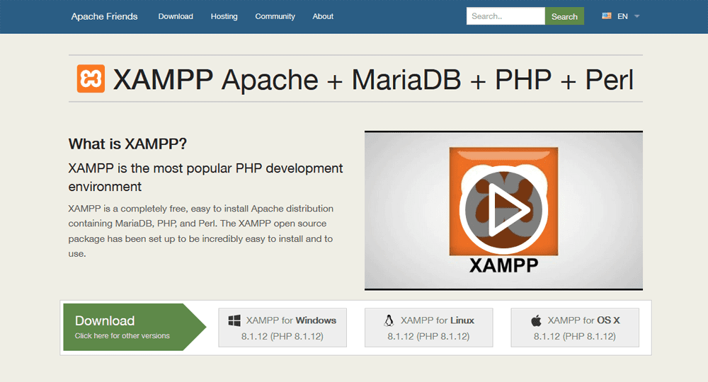 Xampp - תוכנה להתקנת וורדפרס על המחשב